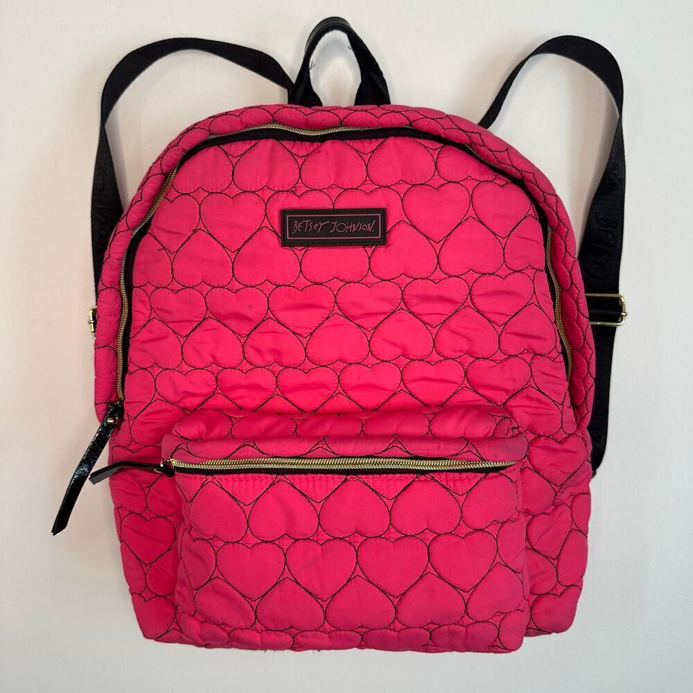 Vintage Y2K Betsey Johnson Pink Nylon Backpack